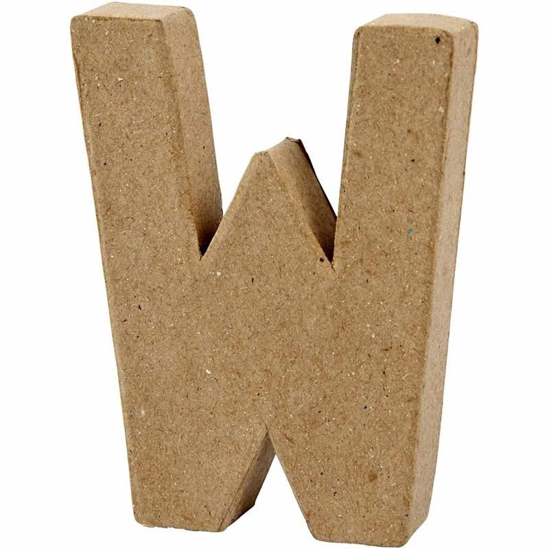 Lettera, W, H: 10 cm, L: 8,3 cm, spess. 1,7 cm, 1 pz [HOB-26661]