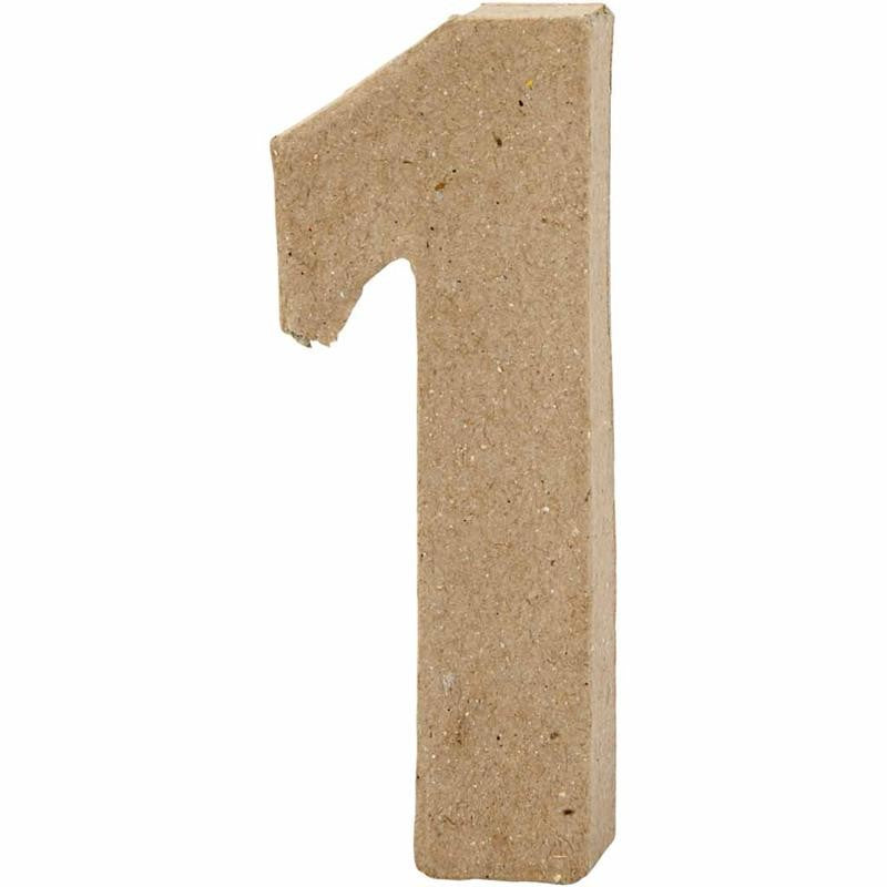 Numero, 1, H: 10 cm, L: 3,5 cm, spess. 1,7 cm, 1 pz [HOB-26668]