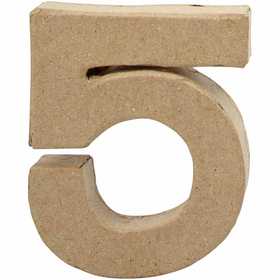 Numero, 5, H: 10 cm, L: 8,5 cm, spess. 1,7 cm, 1 pz [HOB-26672]