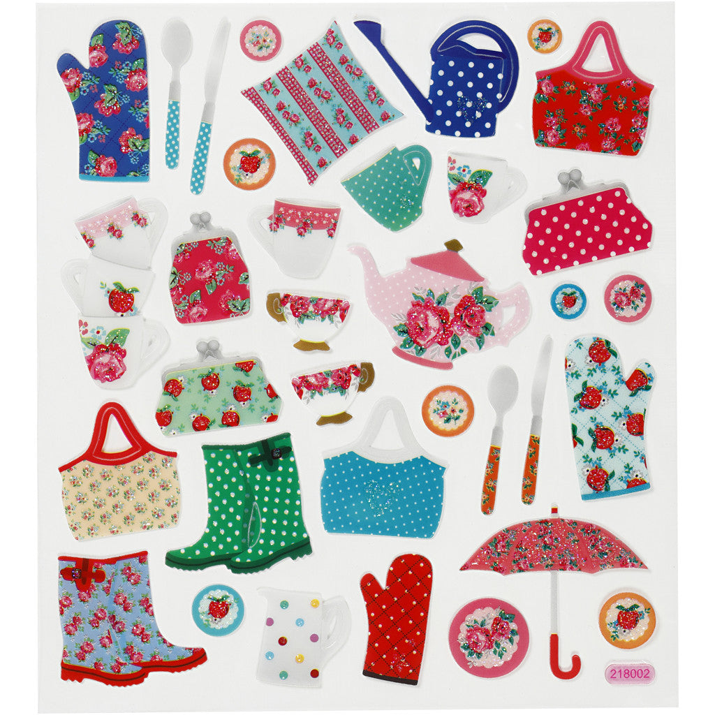 Adesivi, vita in giardino, foglio 15x16,5 cm, 1 fgl. [HOB-27188]