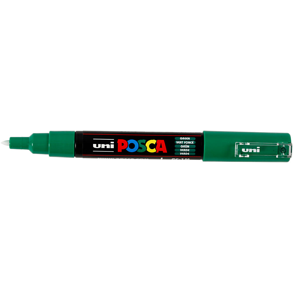 Pennarello Posca, dim. PC-1M, ampiezza tratto 0,7 mm, extra-fine, verde, 1 pz [HOB-273036]