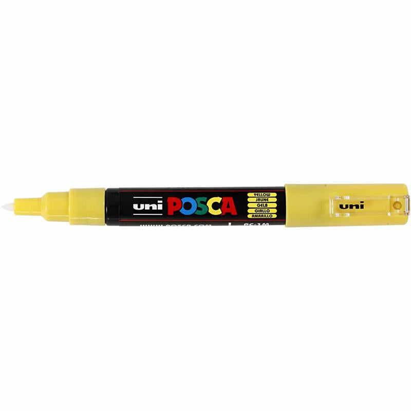 Pennarello Posca, dim. PC-1M, ampiezza tratto 0,7 mm, extra-fine, giallo, 1 pz [HOB-273044]