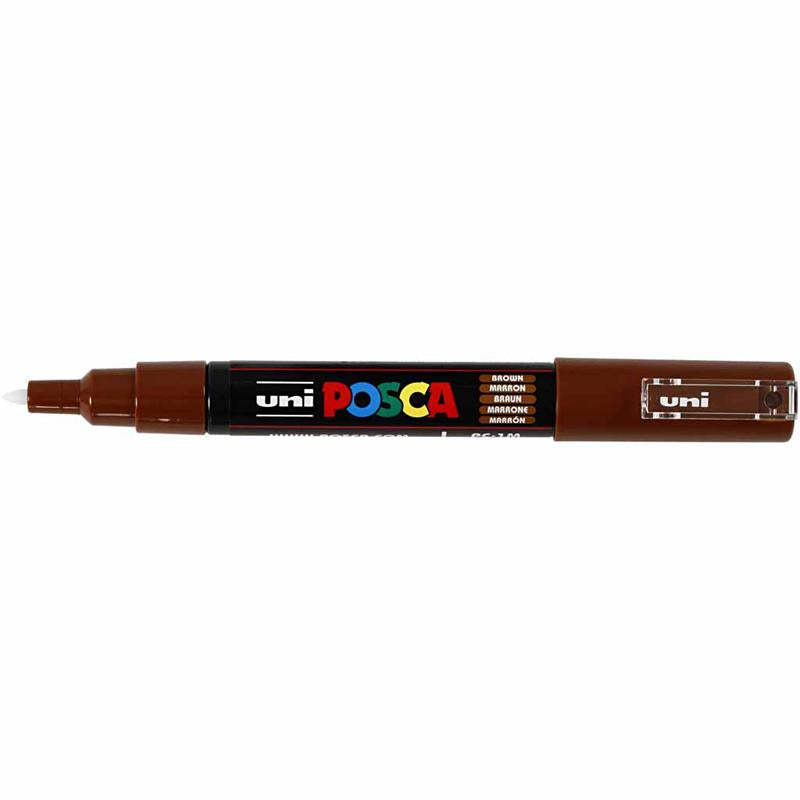 Pennarello Posca, dim. PC-1M, ampiezza tratto 0,7 mm, extra-fine, marrone, 1 pz [HOB-273045]