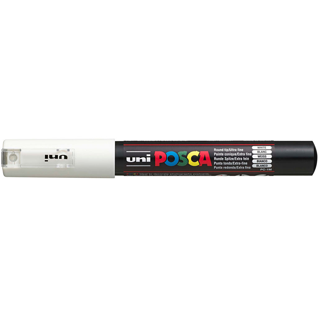 Pennarello Posca, dim. PC-1M, ampiezza tratto 0,7 mm, extra-fine, bianco, 1 pz [HOB-273052]