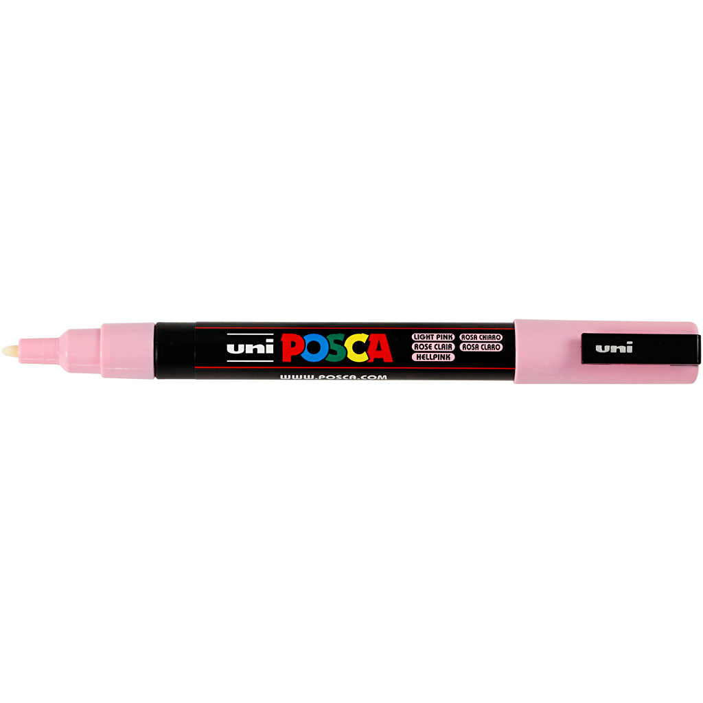 Pennarello Posca, dim. PC-3M, ampiezza tratto 0,9-1,3 mm, fine, rosa chiaro, 1 pz [HOB-274029]