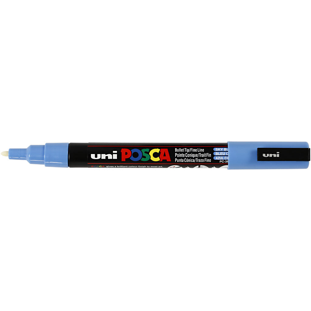 Pennarello Posca, dim. PC-3M, ampiezza tratto 0,9-1,3 mm, fine, celeste, 1 pz [HOB-274031]