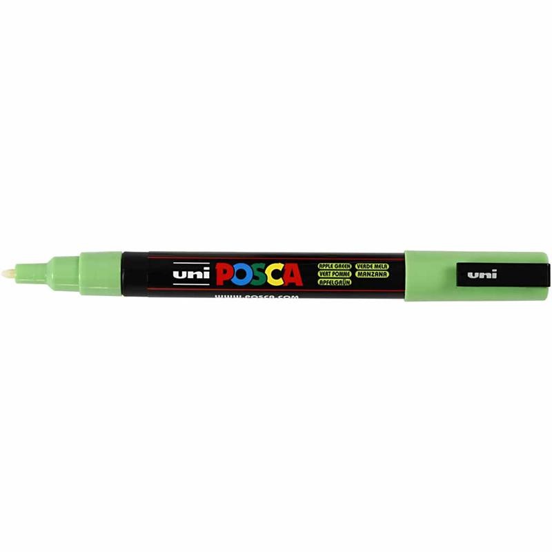 Pennarello Posca, dim. PC-3M, ampiezza tratto 0,9-1,3 mm, fine, apple green, 1 pz [HOB-274043]