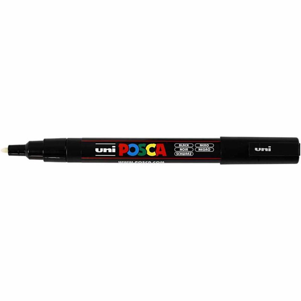Pennarello Posca, dim. PC-3M, ampiezza tratto 0,9-1,3 mm, fine, nero, 1 pz [HOB-274046]