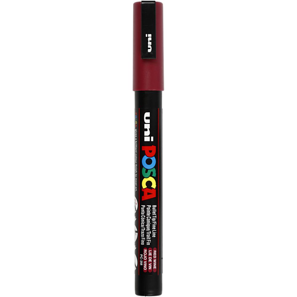 Pennarello Posca, dim. PC-3M, ampiezza tratto 0,9-1,3 mm, fine, red wine, 1 pz [HOB-274050]