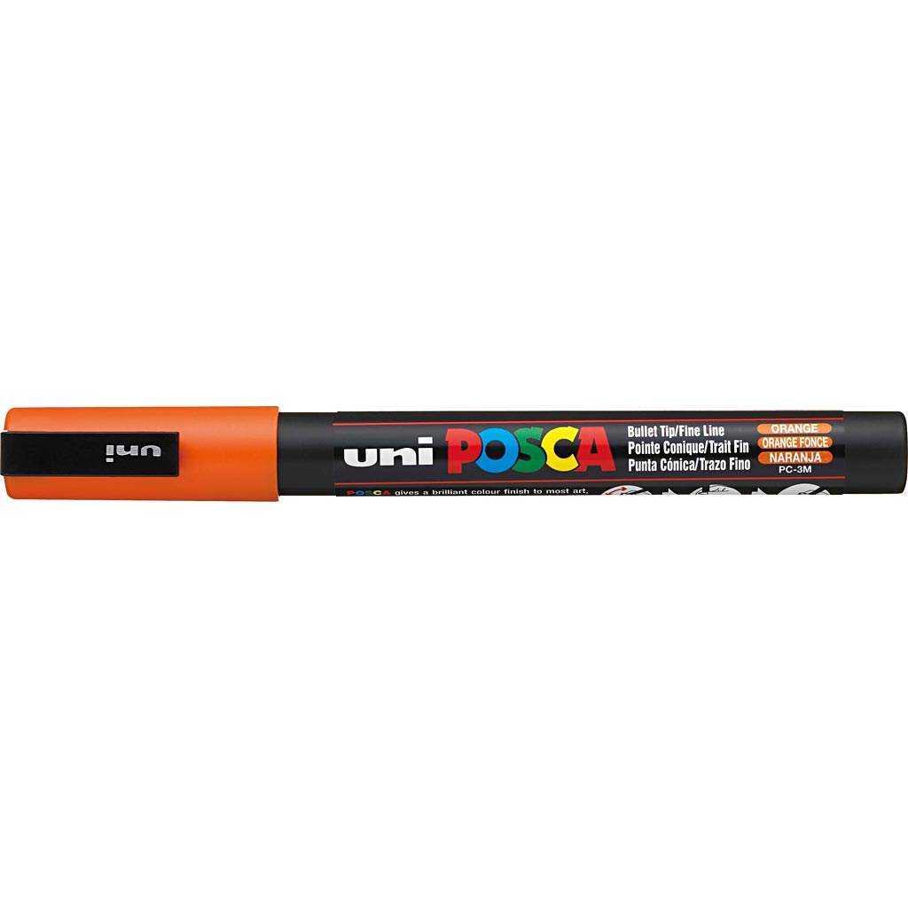 Pennarello Posca, dim. PC-3M, ampiezza tratto 0,9-1,3 mm, fine, arancio, 1 pz [HOB-274054]