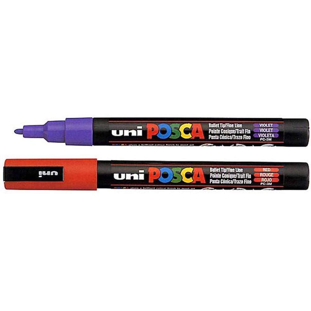 Pennarello Posca, dim. PC-3M, ampiezza tratto 0,9-1,3 mm, fine, violetto, 1 pz [HOB-274055]