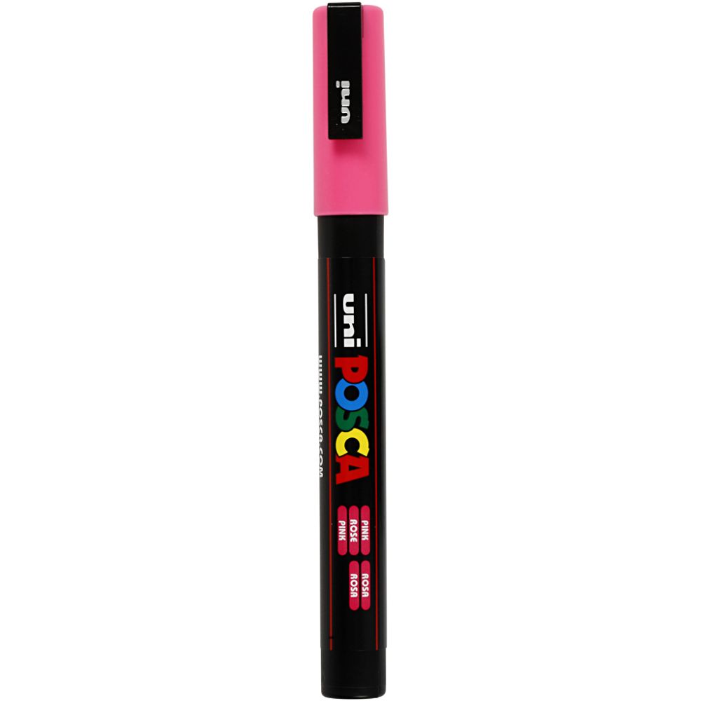 Pennarello Posca, dim. PC-3M, ampiezza tratto 0,9-1,3 mm, fine, rosa, 1 pz [HOB-274056]