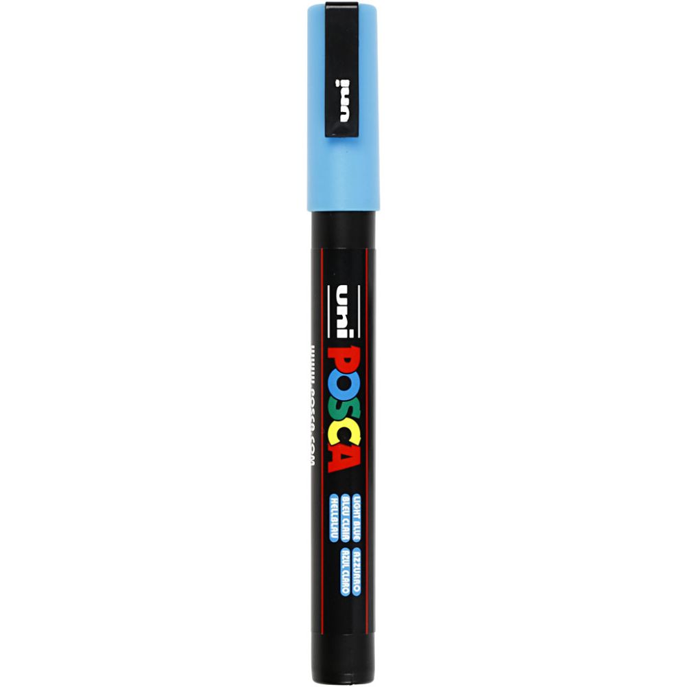 Pennarello Posca, dim. PC-3M, ampiezza tratto 0,9-1,3 mm, fine, azzurro, 1 pz [HOB-274057]