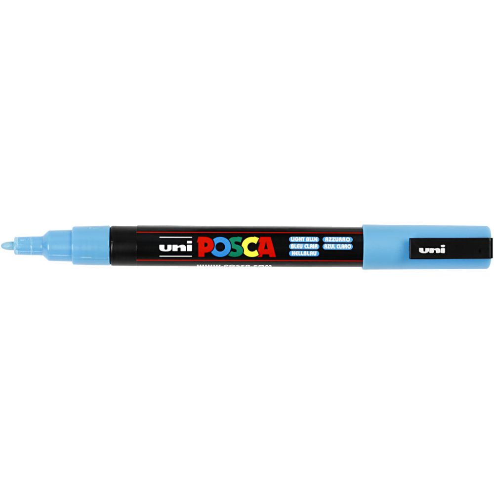 Pennarello Posca, dim. PC-3M, ampiezza tratto 0,9-1,3 mm, fine, azzurro, 1 pz [HOB-274057]