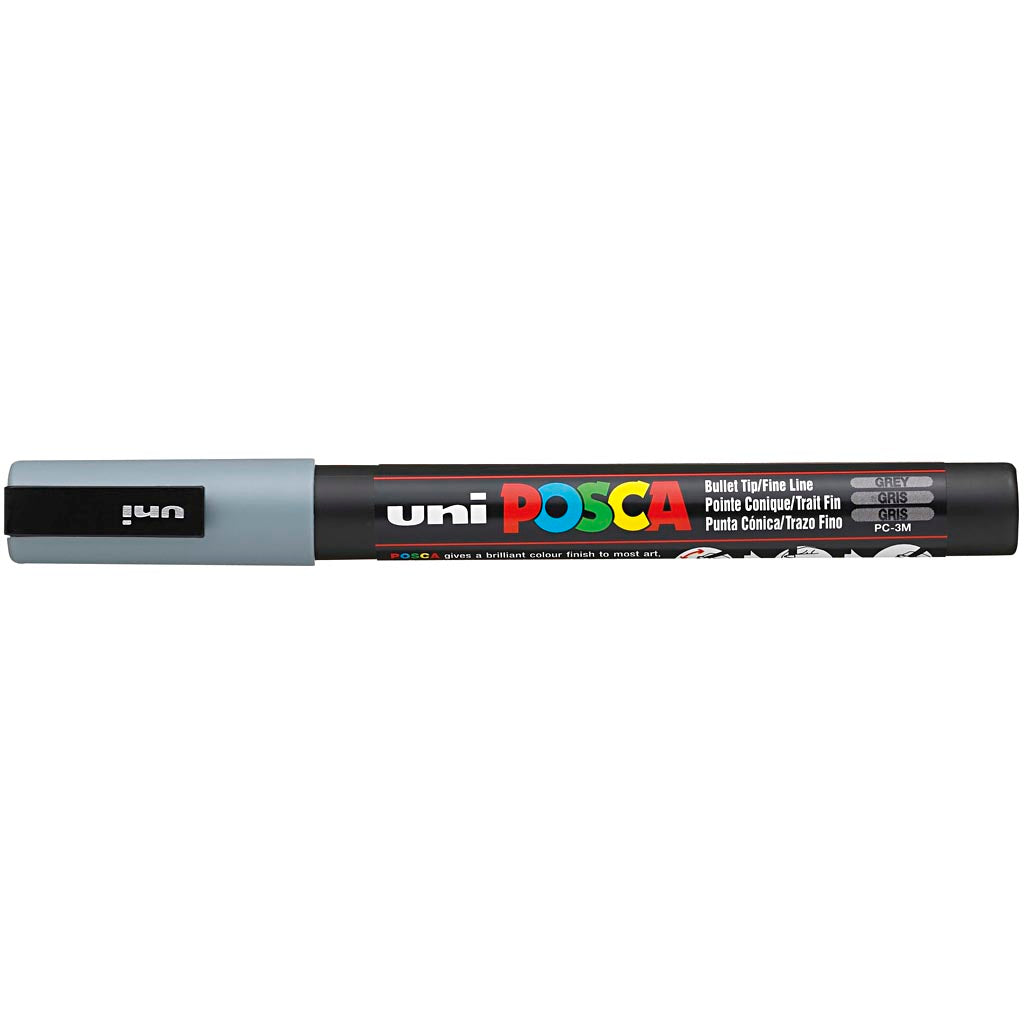 Pennarello Posca, dim. PC-3M, ampiezza tratto 0,9-1,3 mm, fine, grigio, 1 pz [HOB-274095]