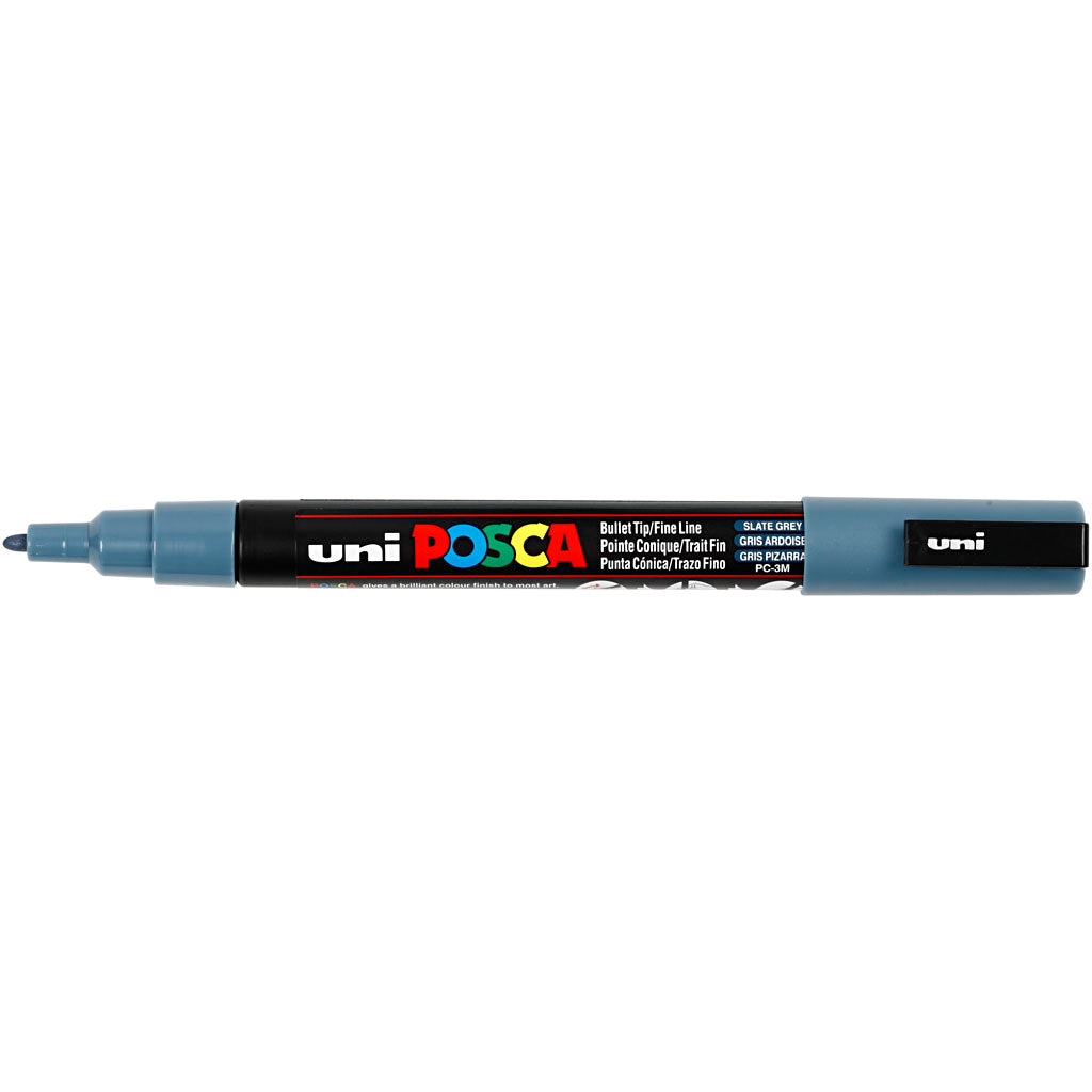 Pennarello Posca, dim. PC-3M, ampiezza tratto 0,9-1,3 mm, fine, slate grey, 1 pz [HOB-274096]