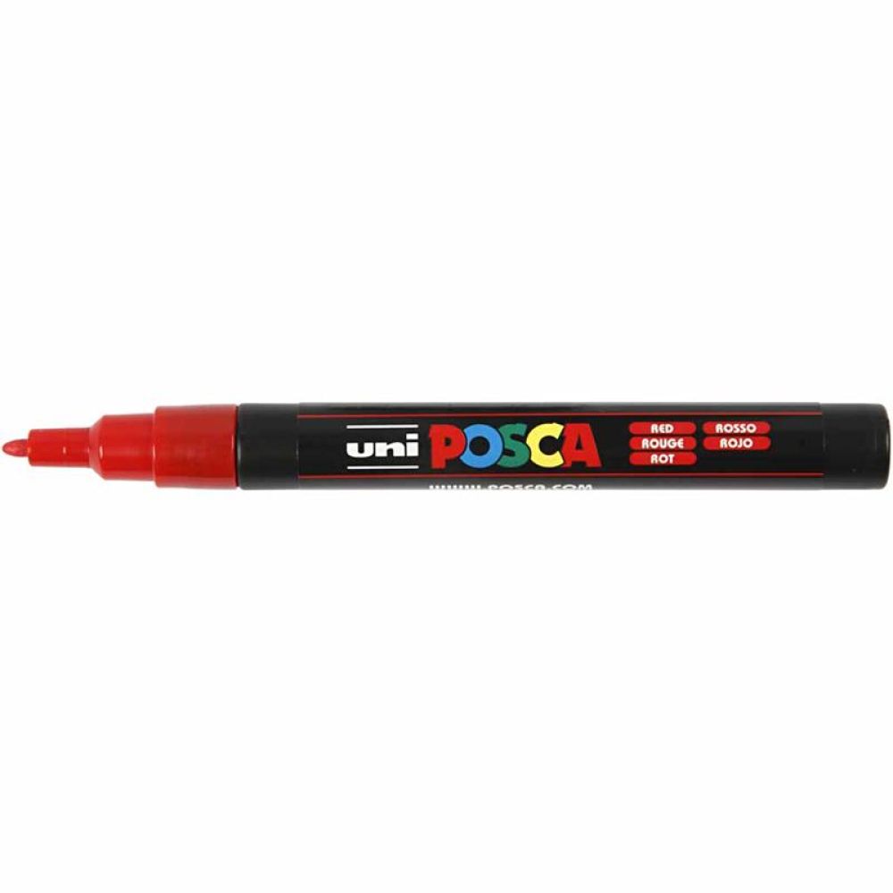 Pennarello Posca, dim. PC-3M, ampiezza tratto 0,9-1,3 mm, fine, colori asst., 12 pz/ 1 conf. [HOB-274900]