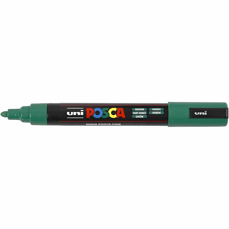 Pennarello Posca, dim. PC-5M, ampiezza tratto 2,5 mm, medium, verde, 1 pz [HOB-276036]