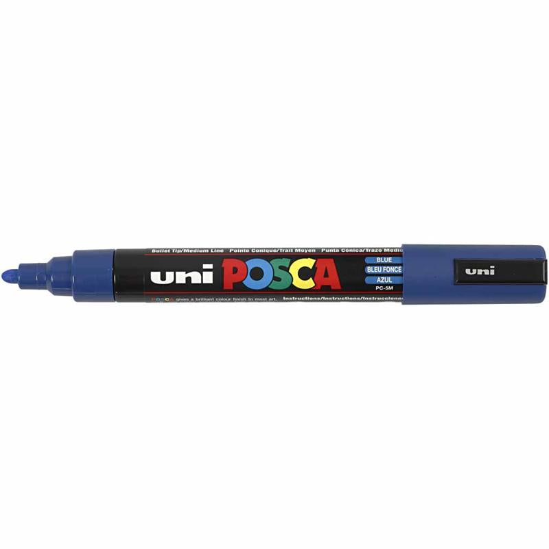 Pennarello Posca, dim. PC-5M, ampiezza tratto 2,5 mm, medium, blu, 1 pz [HOB-276041]