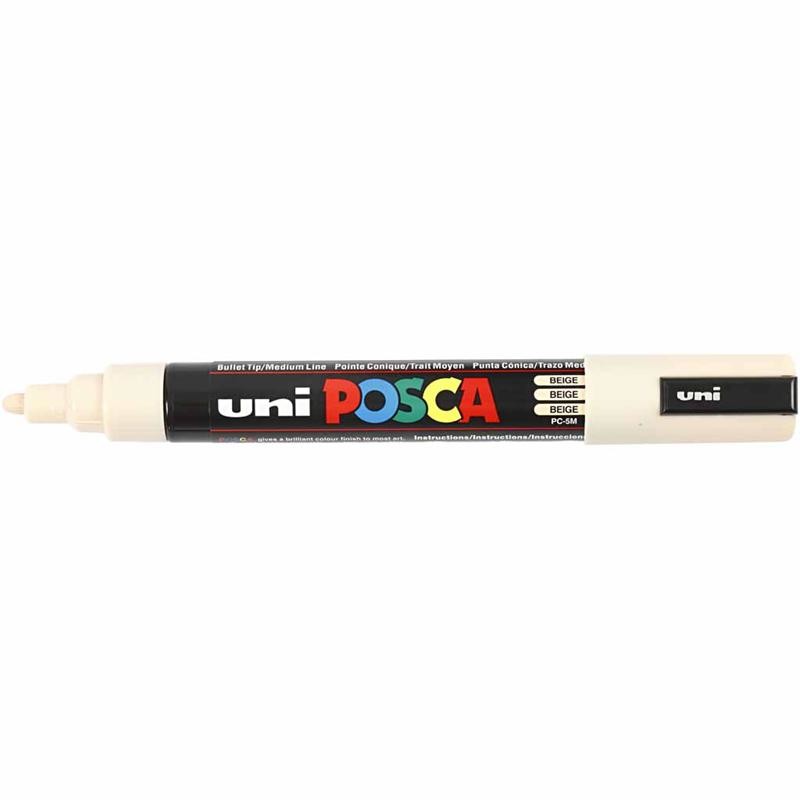 Pennarello Posca, dim. PC-5M, ampiezza tratto 2,5 mm, medium, beige, 1 pz [HOB-276088]