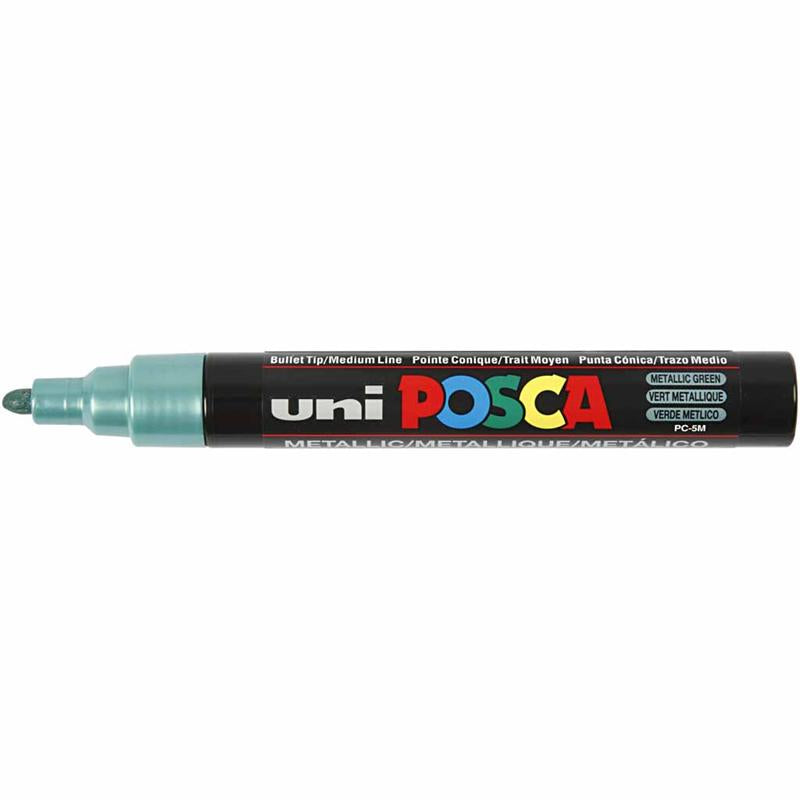 Pennarello Posca, dim. PC-5M, ampiezza tratto 2,5 mm, medium, colori metallici, 8 pz/ 1 conf. [HOB-276901]