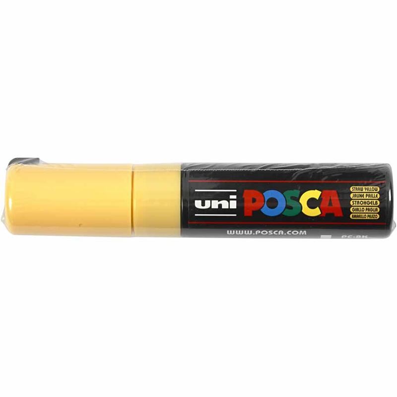Pennarello Posca, dim. PC-8K, ampiezza tratto 8 mm, broad, straw yellow, 1 pz [HOB-278038]
