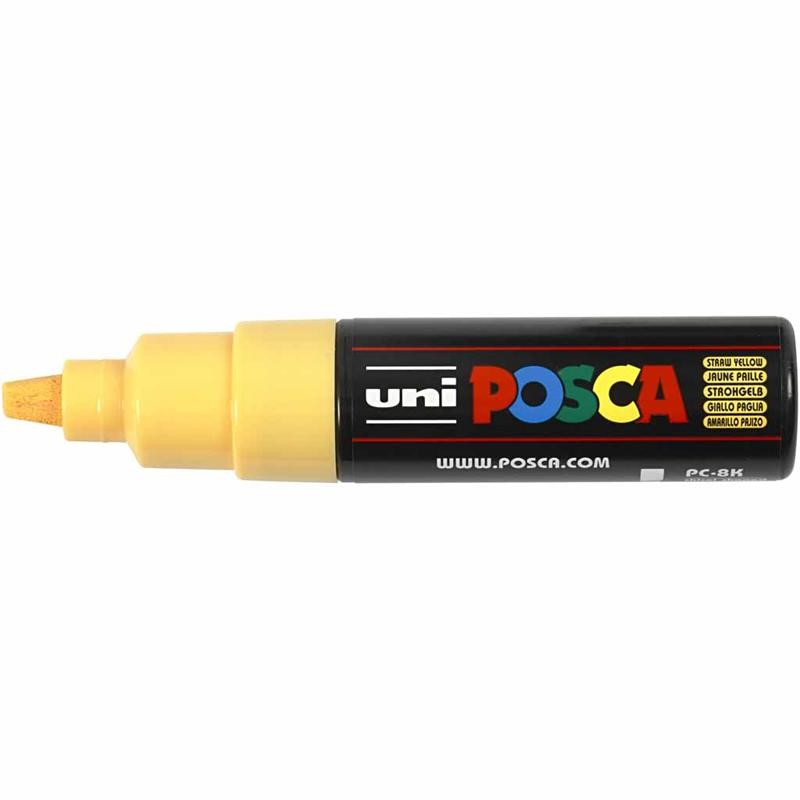 Pennarello Posca, dim. PC-8K, ampiezza tratto 8 mm, broad, straw yellow, 1 pz [HOB-278038]