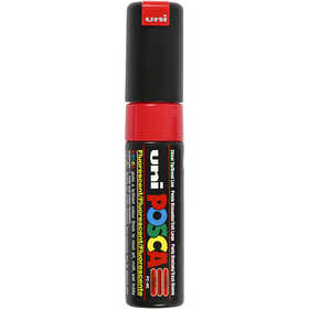 Pennarello Posca, dim. PC-8K, ampiezza tratto 8 mm, broad, fluo red, 1 pz [HOB-278740]