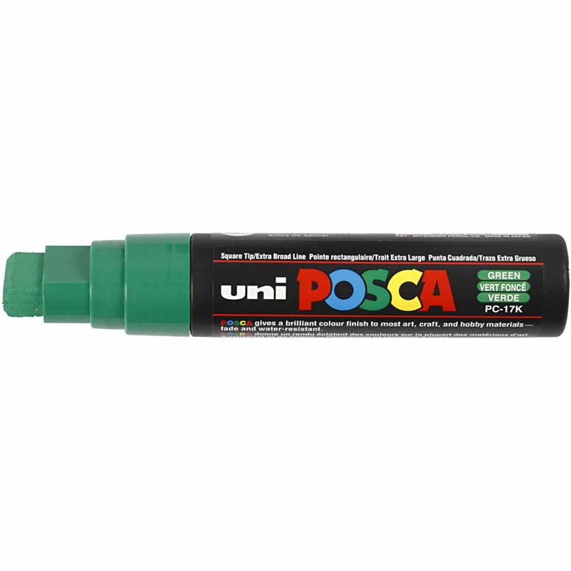 Pennarello Posca, dim. PC-17K, ampiezza tratto 15 mm, extra broad, verde, 1 pz [HOB-279036]