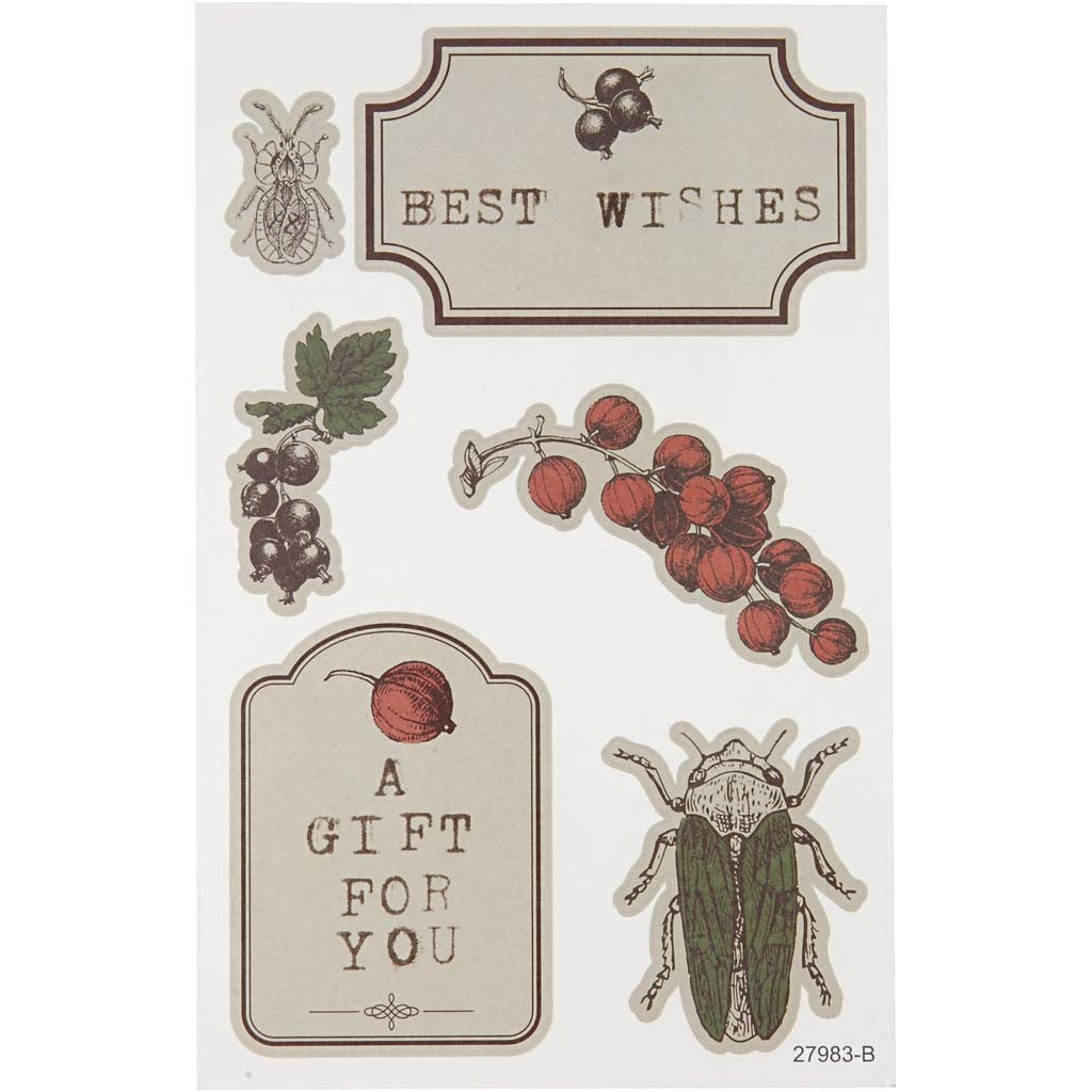 Stickers, 9x14 cm, 4 ass sheets/ 1 pack [HOB-27983]