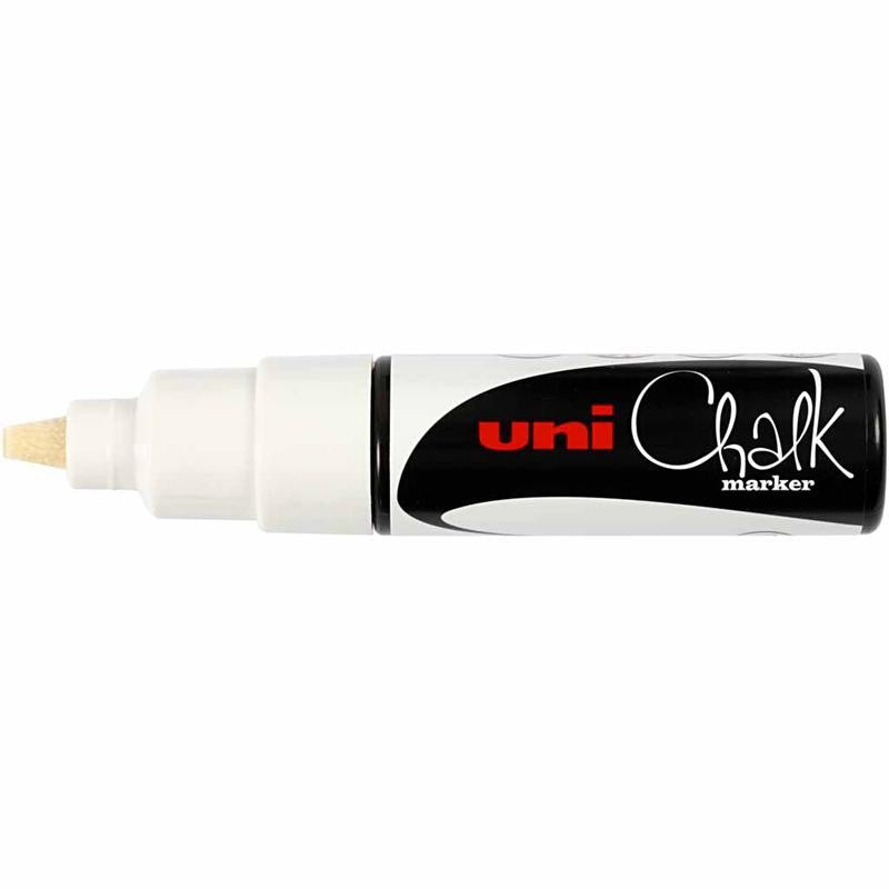 Chalk Pen, ampiezza tratto 8 mm, bianco, 1 pz [HOB-279911]