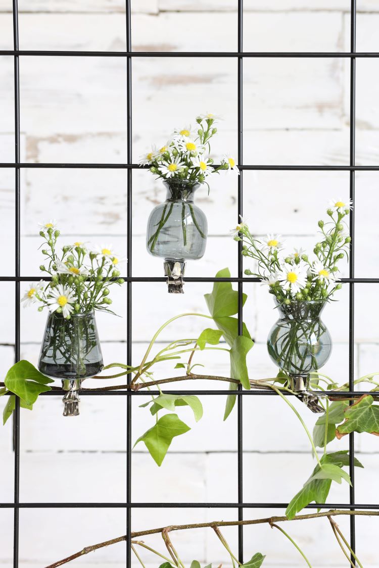 Vases on clip assortment of 3 pieces Grey (1 pcs.) [IFS-28096]