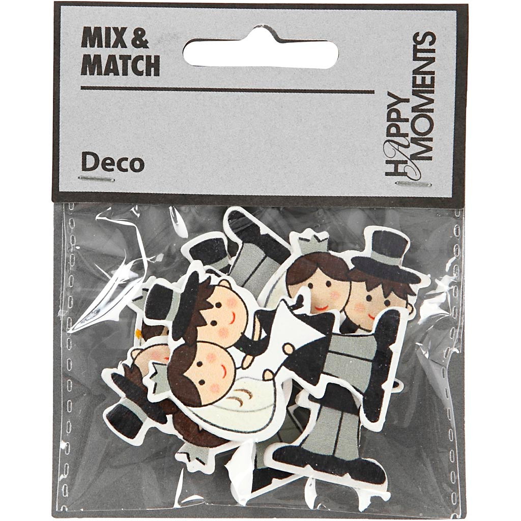 Decorazioni di legno, H: 50 mm, 4 pz/ 1 conf. [HOB-282110]