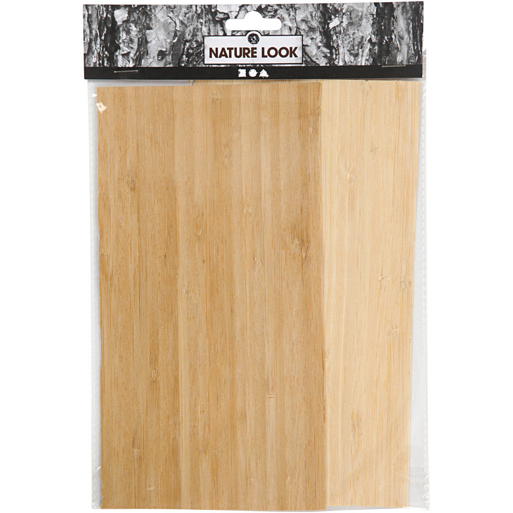Impliallacciatura di bamboo, foglio 12x22 cm, spess. 0,75 mm, 2 fgl./ 1 conf. [HOB-282901]