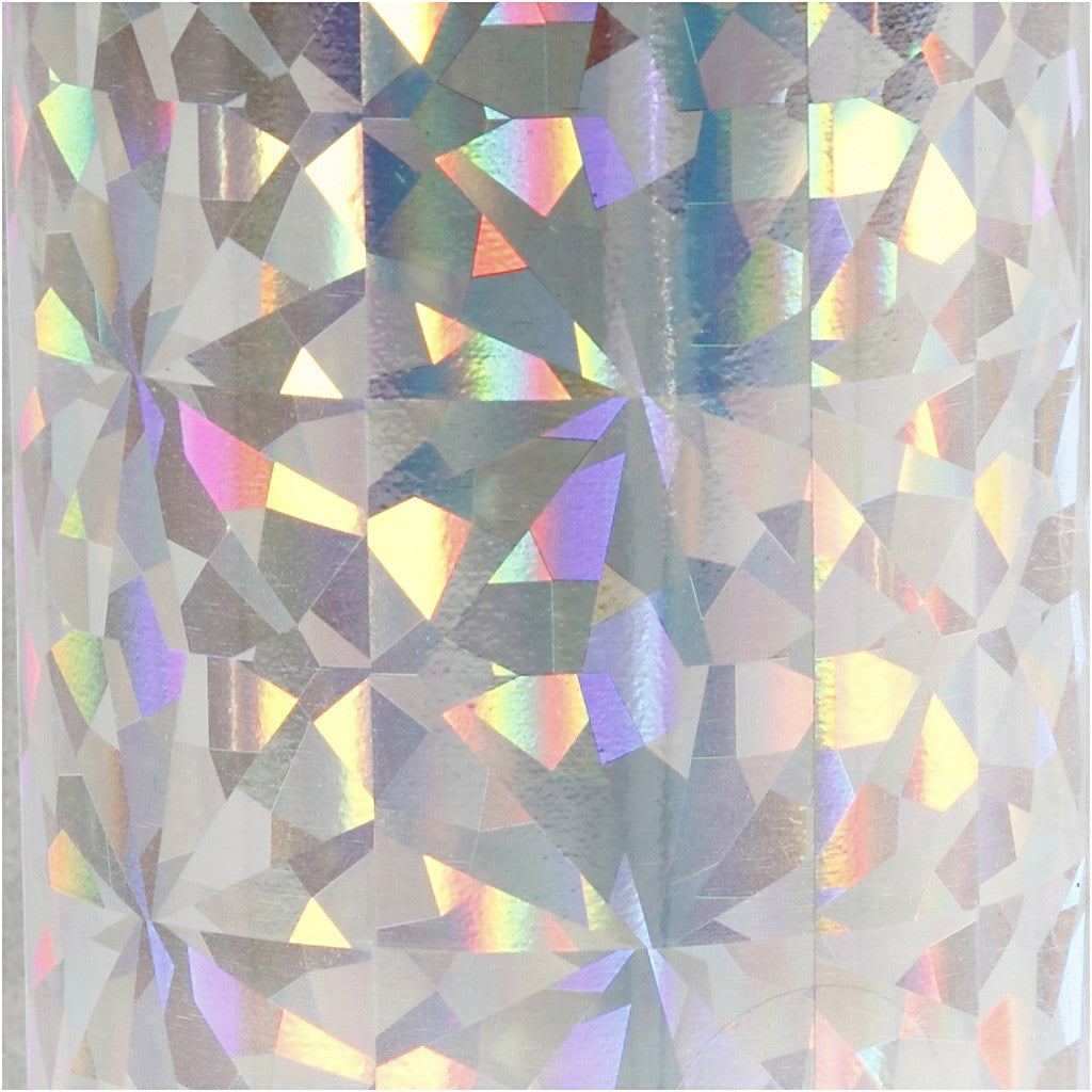 Pellicola decorativa, L: 15,5 cm, spess. 0,02 mm, argento, 50 cm/ 1 rot. [HOB-283569]