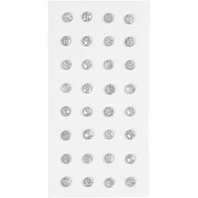 Brillantini, diam 8 mm, argento, 32 pz/ 1 conf. [HOB-283818]
