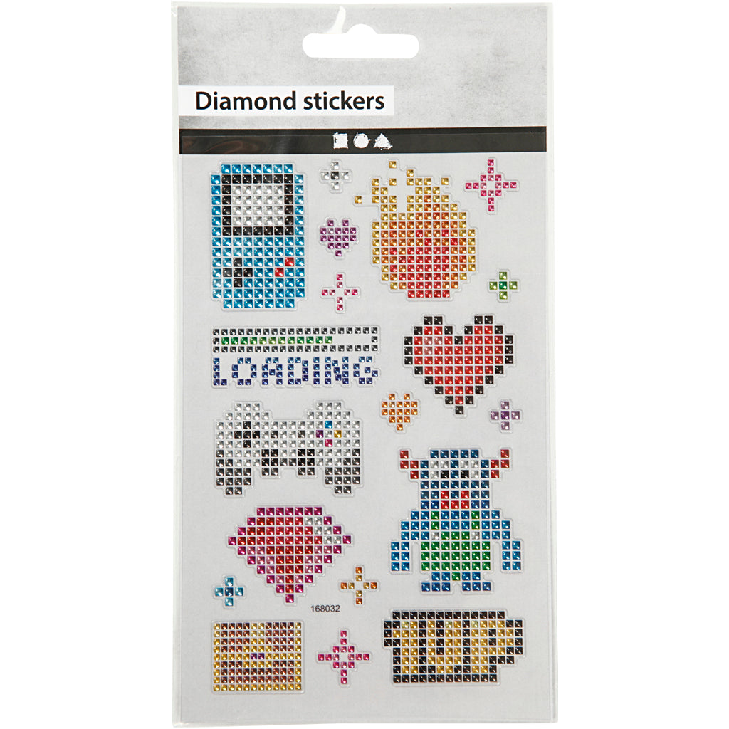 Stickers diamanti, gadget, foglio 10x16 cm, 1 fgl. [HOB-284030]