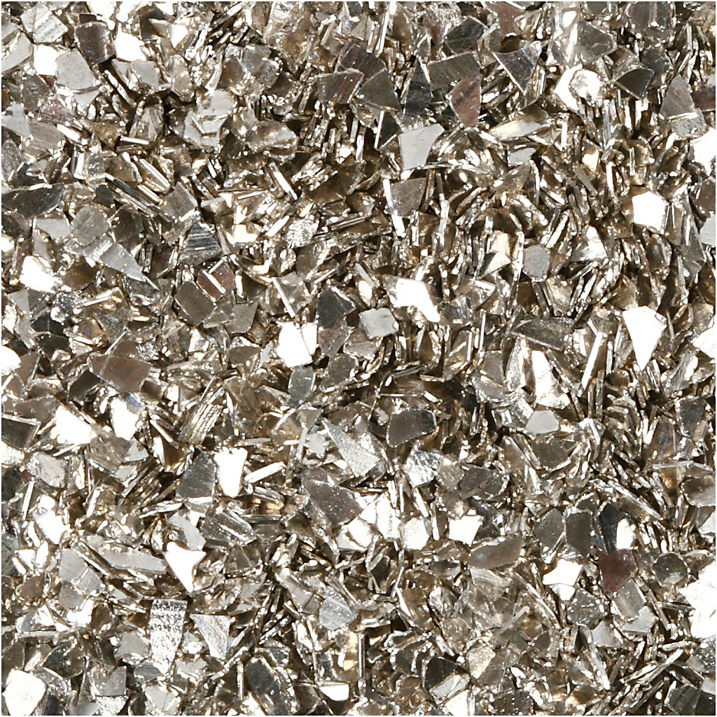 Scaglie glitter, misura 1-3 mm, argento, 30 g/ 1 vasch. [HOB-28431]