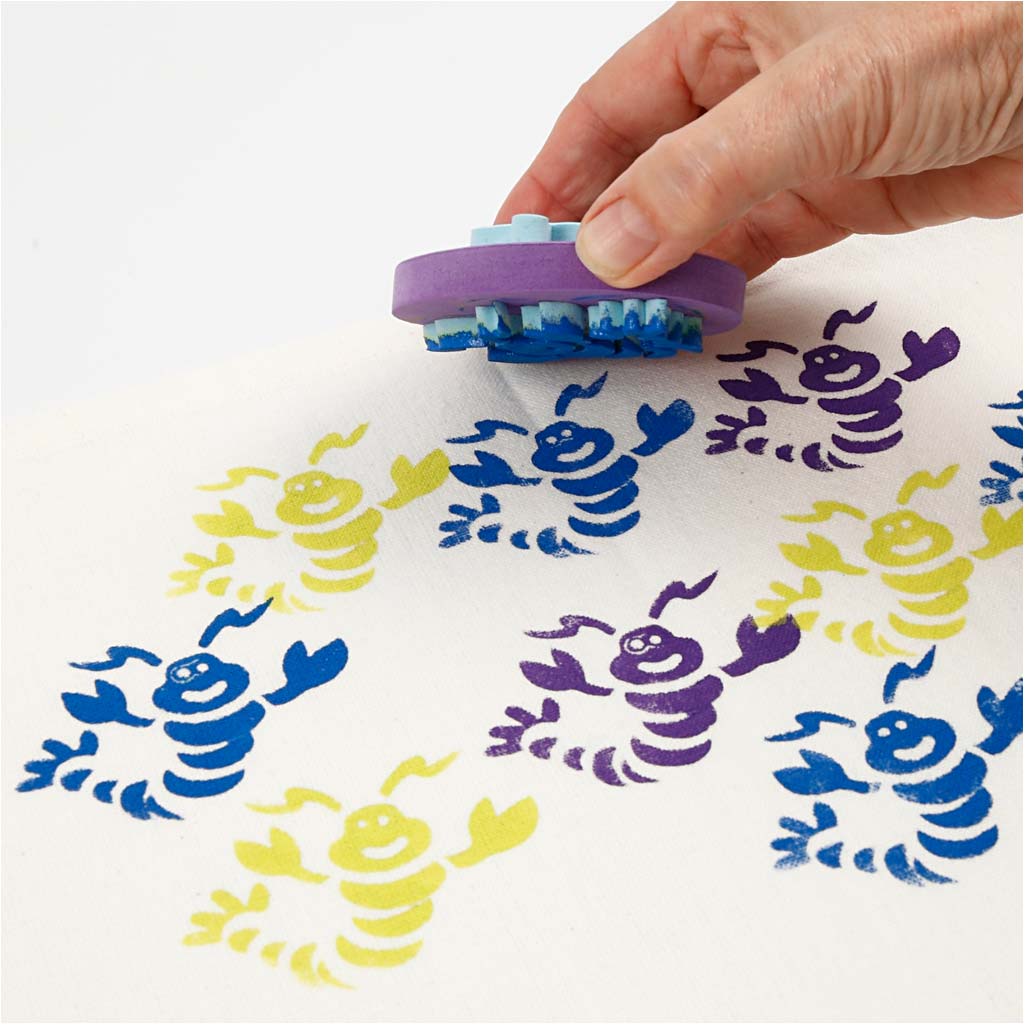 Timbri di gomma, zoo, diam 7,5 cm, spess. 2,5 cm, 6 pz/ 1 conf. [HOB-28557]