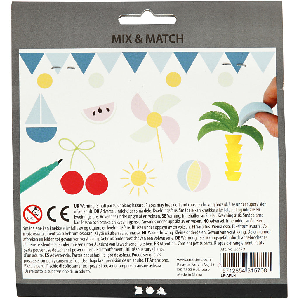 Timbri di gomma EVA, H: 25 mm, misura 15-30 mm, 12 pz/ 1 conf. [HOB-28579]