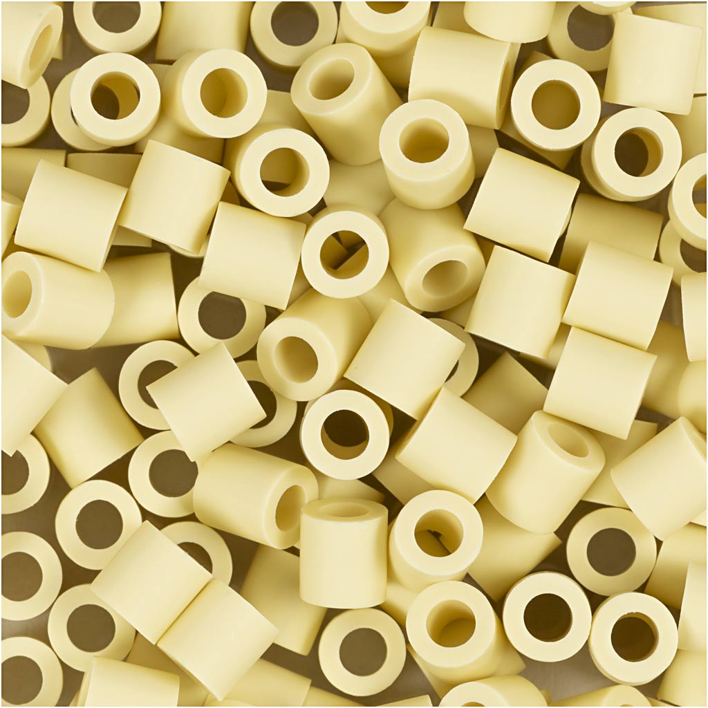 Perline NABBI BioBeads, misura 5x5 mm, misura buco 2.5 mm, medium, giallo chiaro, 1000 pz/ 1 conf. [HOB-9067647]