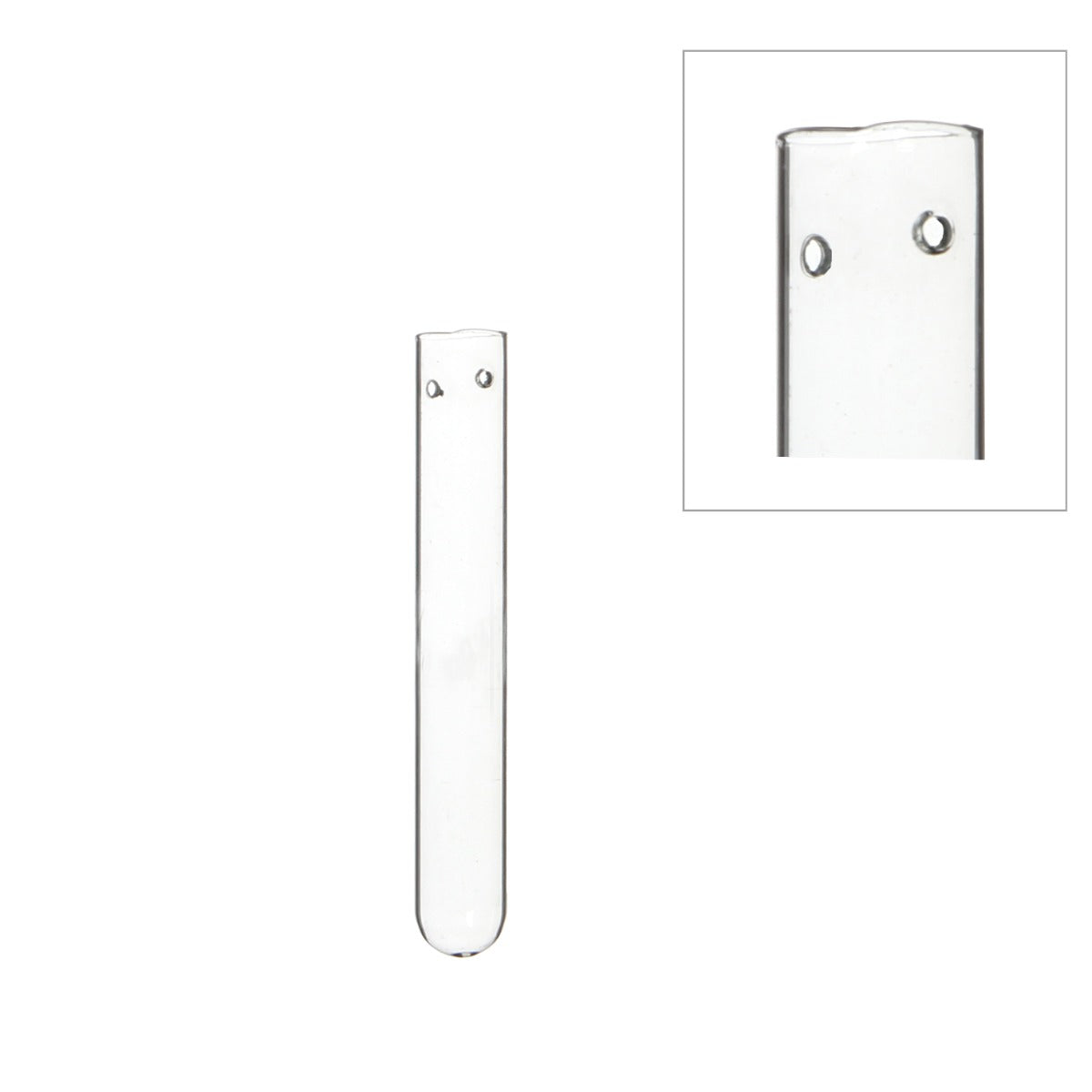 Provetta in vetro 1.5cm di diametro 15cm di altezza, con 2 fori (set di 12 pezzi) [IFS-29112]