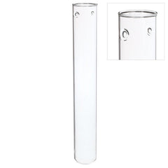 Tubo di vetro Ø 3 cm, H. 28 cm, con 2 fori (6 pezzi) [IFS-29121]