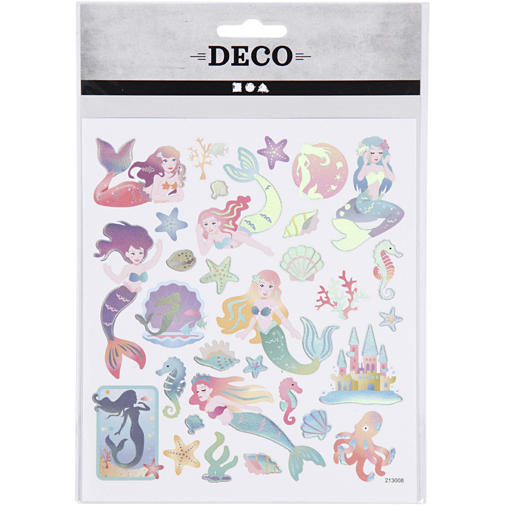 Adesivi, sirene, foglio 15x16,5 cm, ca. 32 pz, 1 fgl. [HOB-29170]