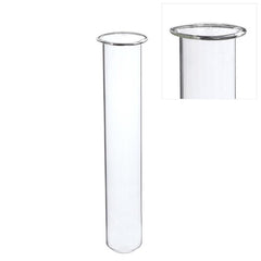 Tubo di vetro Ø 3 cm, H. 20 cm, con anello Ø 4 cm (6 pezzi) [IFS-29205]