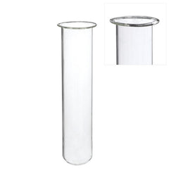 Tubo di vetro Ø 4 cm, H. 20 cm, con anello Ø 5 cm (6 pezzi) [IFS-29207]