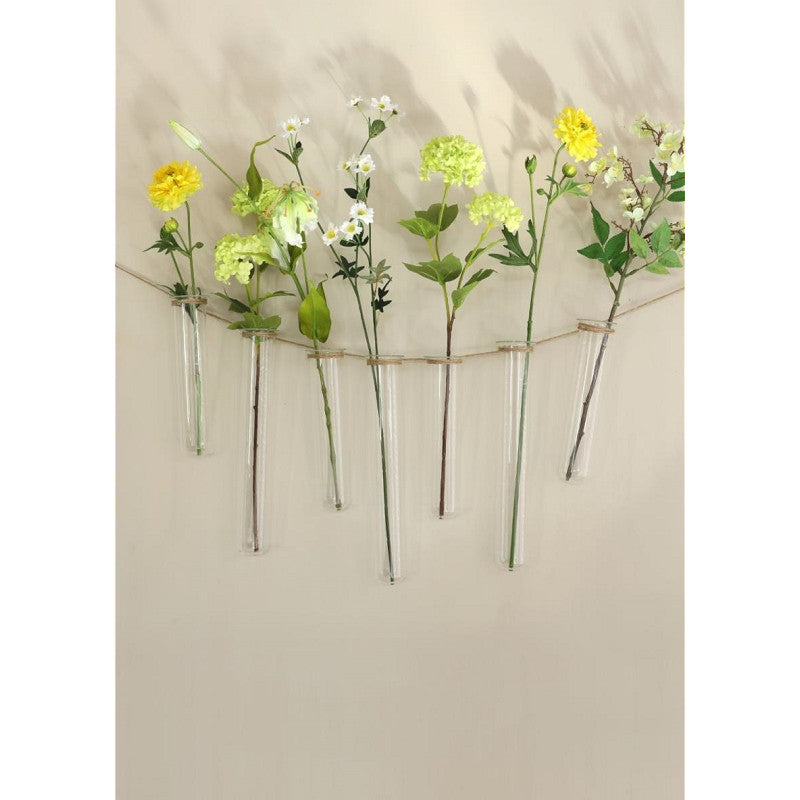 Tubo di vetro Ø 4 cm, H. 28 cm, con anello Ø 5 cm (6 pezzi) [IFS-29208]