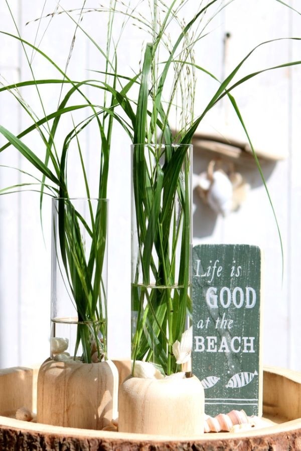 Base di legno con provetta Ø5cm e alta 18cm (1 pz) [IFS-29218]