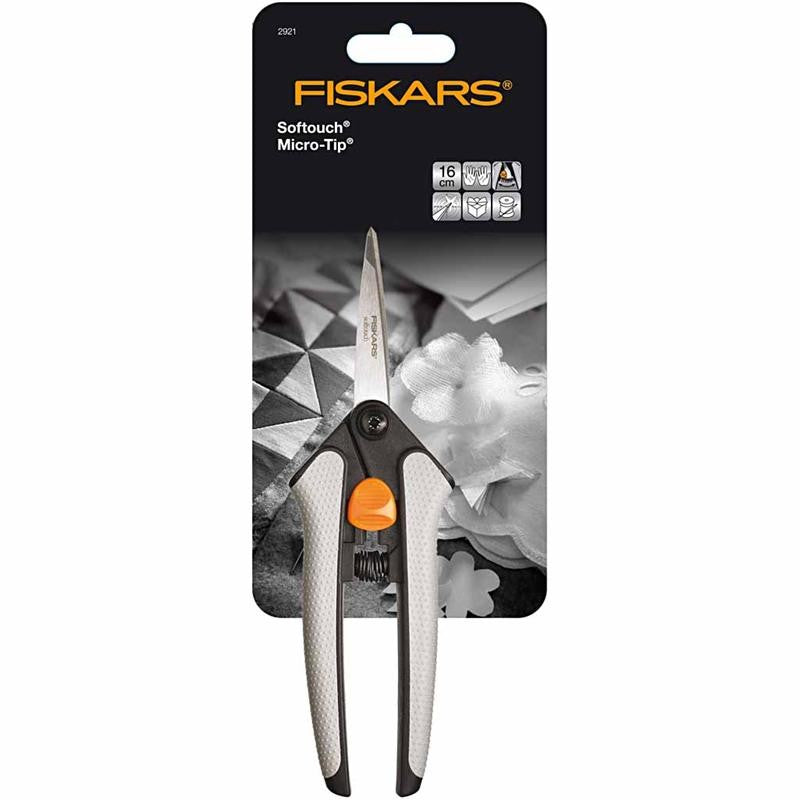 Fiskars Easy Action Softgrip® Micro-Tip®, L: 15 cm, micro spids, 1 pz [HOB-2921]