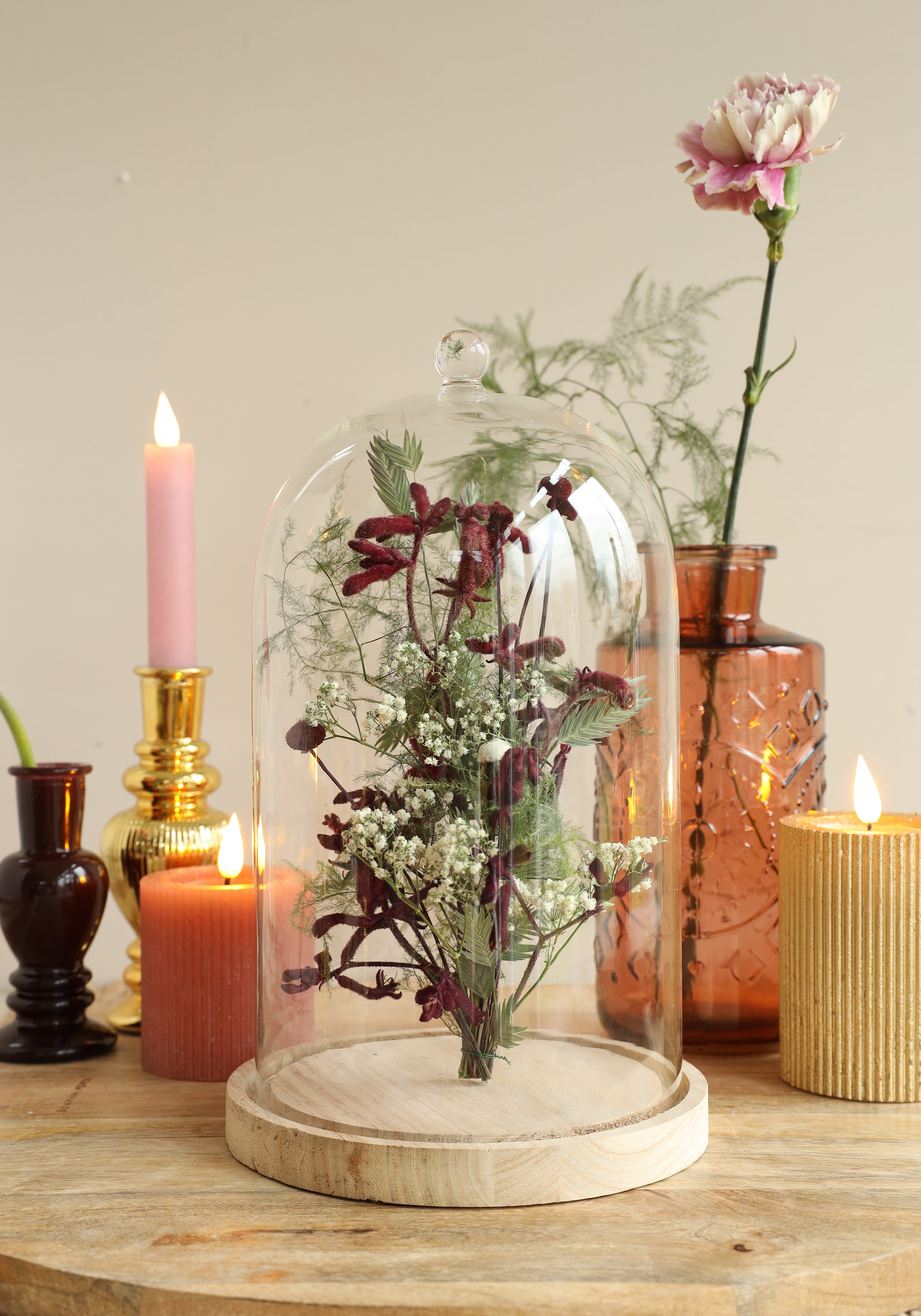 Candela a pilastro LED Ø7 h. 10 cm oro (1 pz) [IFS-32632]